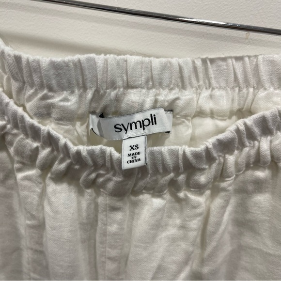 Sympli Linen Narrow Pants in White Lagenlook Coastal Grandma X-Small - Picture 6 of 8